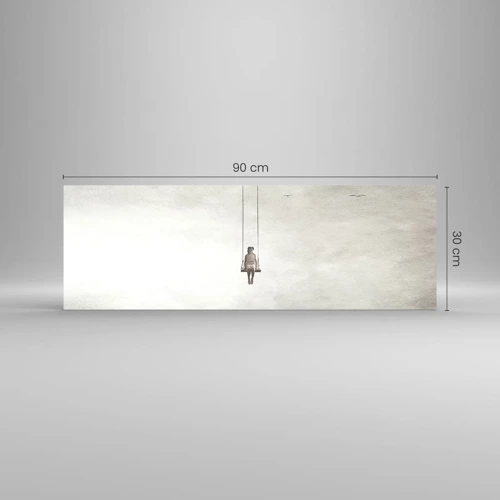 Obraz na skle - Dieťa v nás - 90x30 cm
