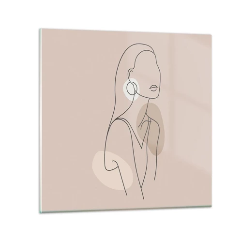 Obraz na skle - Dievčenská ikona - 40x40 cm