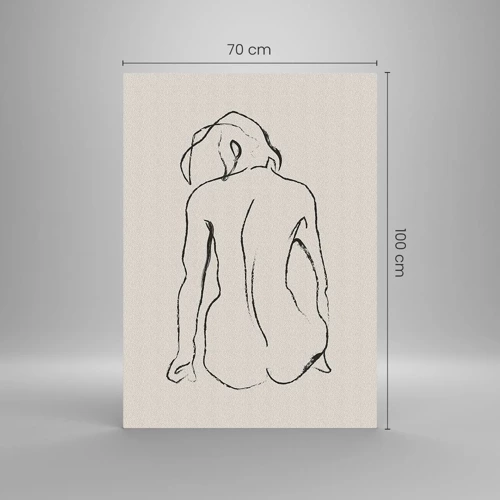Obraz na skle - Dievčenský akt - 70x100 cm