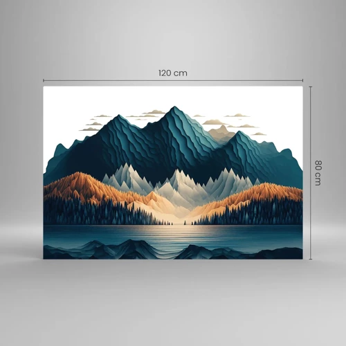 Obraz na skle - Dokonalá horská krajina - 120x80 cm