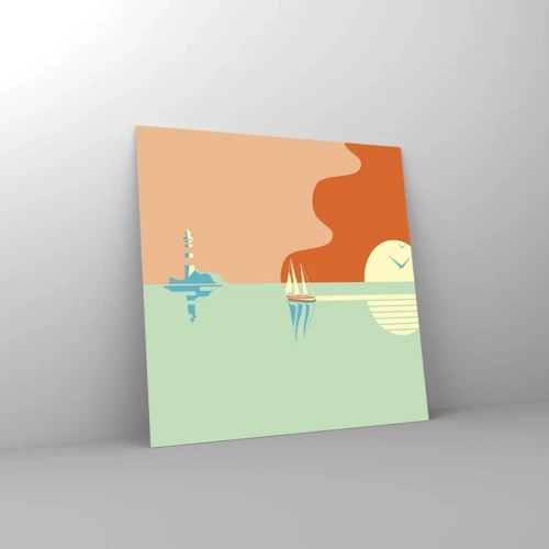 Obraz na skle - Dokonalá morská krajina - 40x40 cm