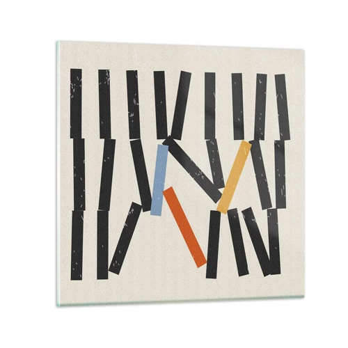 Obraz na skle - Domino – kompozícia - 30x30 cm