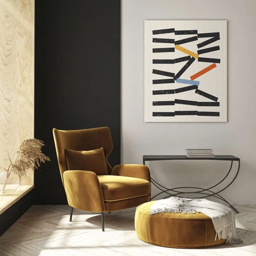 Obraz na skle - Domino – kompozícia - 50x70 cm