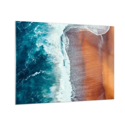 Obraz na skle - Dotyk oceánu - 70x50 cm
