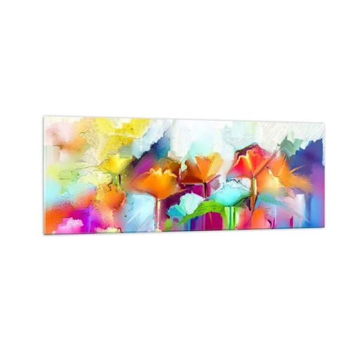 Obraz na skle - Dúha rozkvitla - 140x50 cm