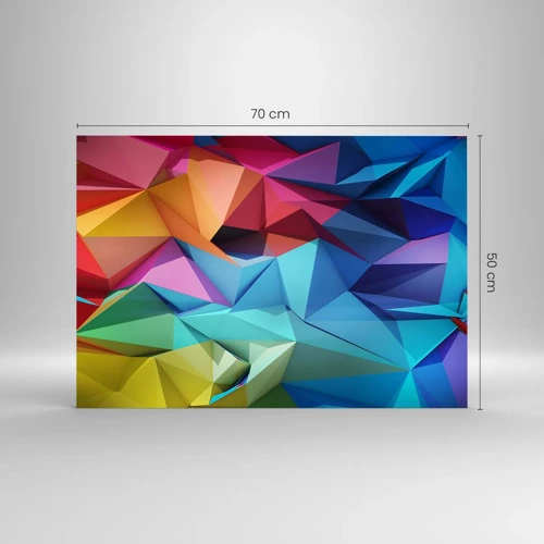 Obraz na skle - Dúhové origami - 70x50 cm