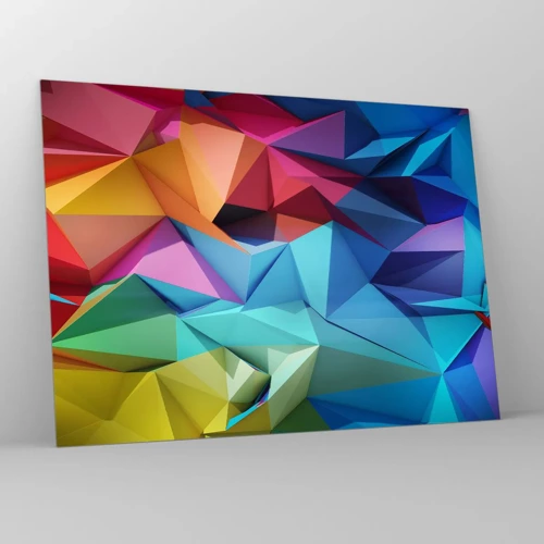 Obraz na skle - Dúhové origami - 70x50 cm