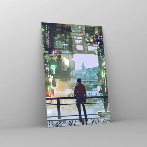 Obraz na skle - Dva svety - 80x120 cm