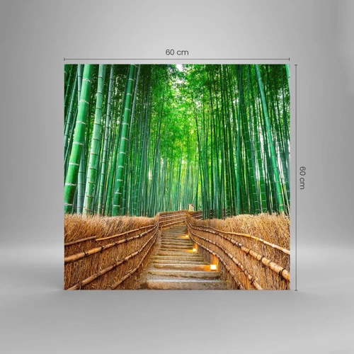 Obraz na skle - Esencia ázijskej prírody - 60x60 cm