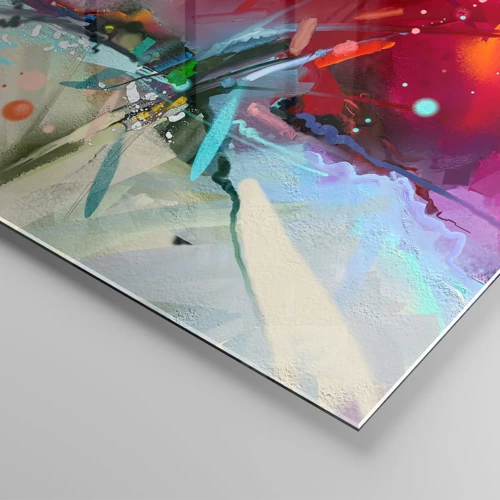 Obraz na skle - Explózia svetiel a farieb - 100x40 cm