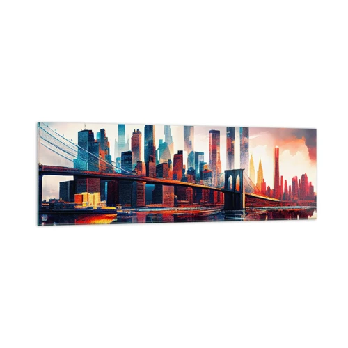 Obraz na skle - Famózny New York - 160x50 cm