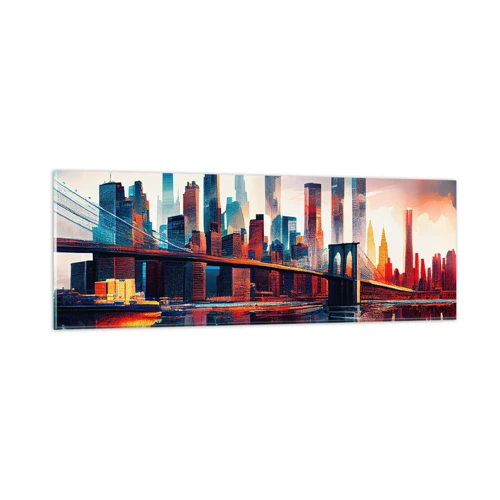Obraz na skle - Famózny New York - 90x30 cm