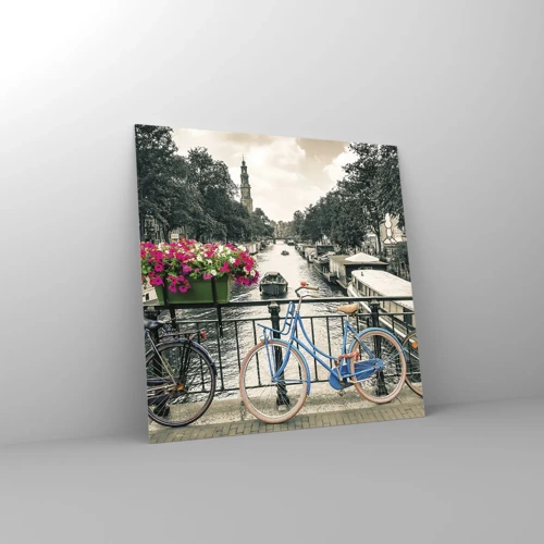Obraz na skle - Farby amsterdamskej ulice - 40x40 cm