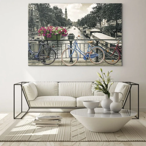 Obraz na skle - Farby amsterdamskej ulice - 70x50 cm