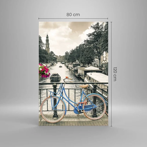 Obraz na skle - Farby amsterdamskej ulice - 80x120 cm