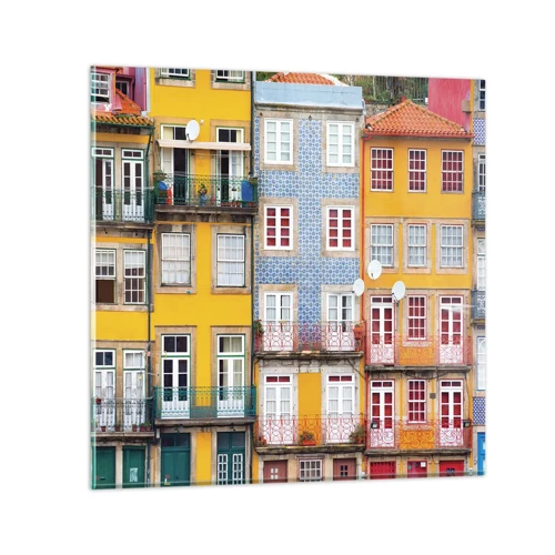 Obraz na skle - Farby starého mesta - 70x70 cm