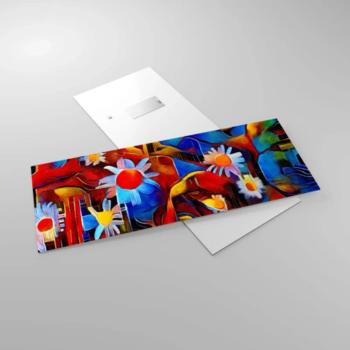 Obraz na skle - Farby života - 100x40 cm