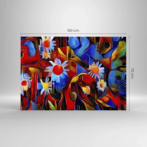 Obraz na skle - Farby života - 100x70 cm