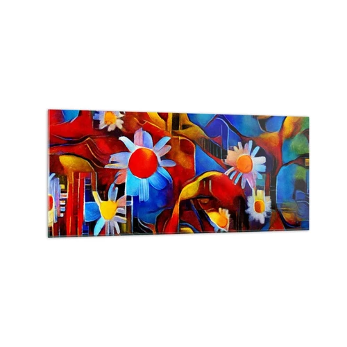 Obraz na skle - Farby života - 120x50 cm