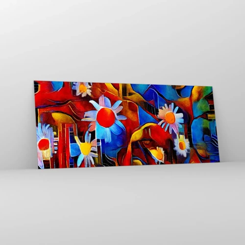 Obraz na skle - Farby života - 120x50 cm