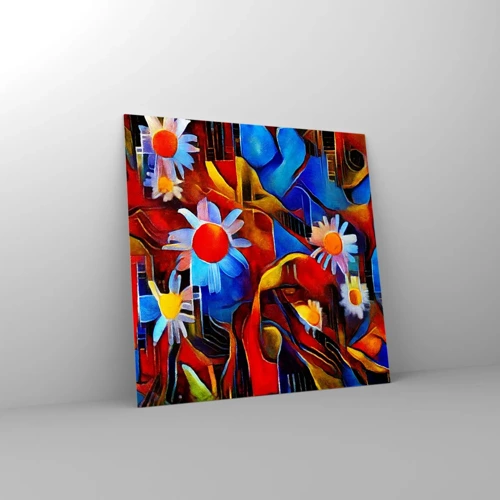 Obraz na skle - Farby života - 30x30 cm