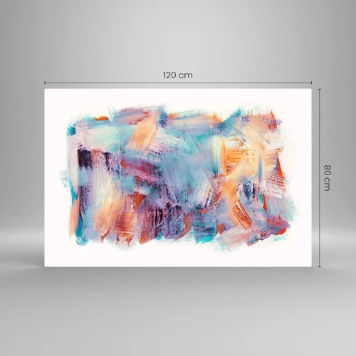 Obraz na skle - Farebný neporiadok - 120x80 cm