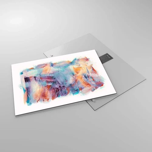 Obraz na skle - Farebný neporiadok - 70x50 cm