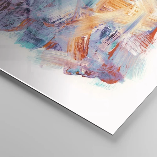 Obraz na skle - Farebný neporiadok - 70x50 cm