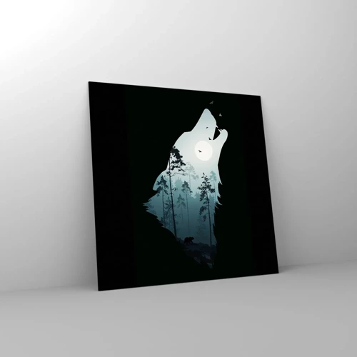Obraz na skle - Hlas lesnej noci - 40x40 cm