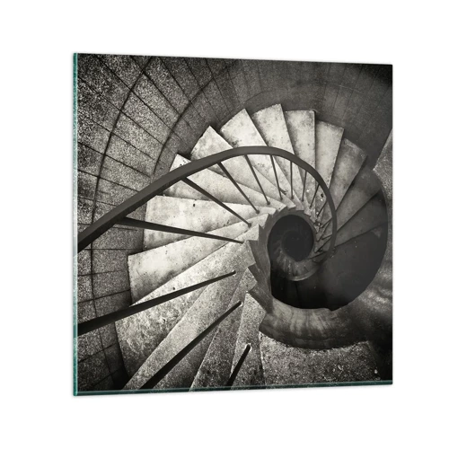 Obraz na skle - Hore po schodoch, dole po schodoch - 30x30 cm