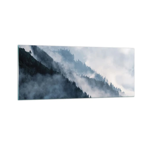 Obraz na skle - Horská mystika - 100x40 cm