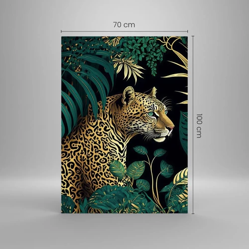Obraz na skle - Hospodár v džungli - 70x100 cm