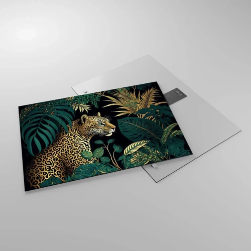 Obraz na skle - Hospodár v džungli - 70x50 cm