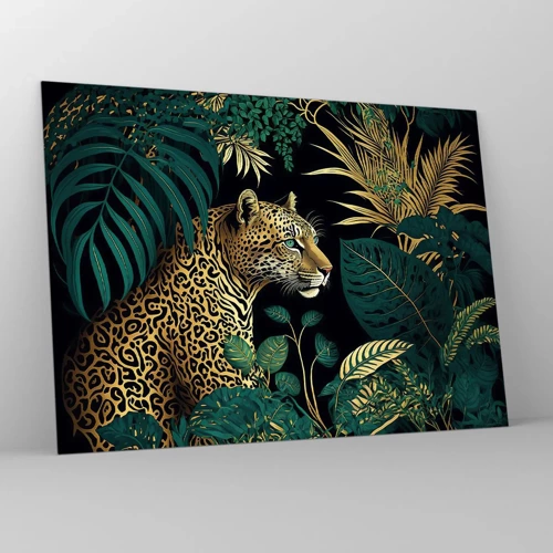 Obraz na skle - Hospodár v džungli - 70x50 cm