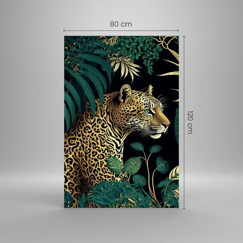 Obraz na skle - Hospodár v džungli - 80x120 cm