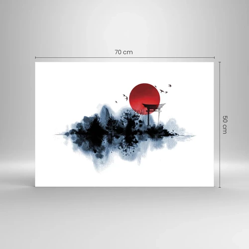 Obraz na skle - Japonský pohľad - 70x50 cm