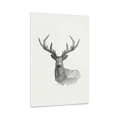 Obraz na skle - Jeleň v kubistickom štýle - 80x120 cm