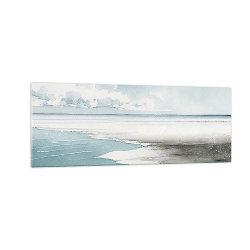 Obraz na skle - Jemný príliv - 140x50 cm