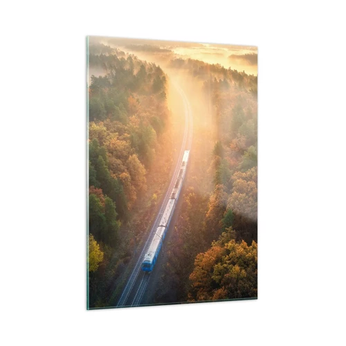 Obraz na skle - Jesenná cesta - 50x70 cm