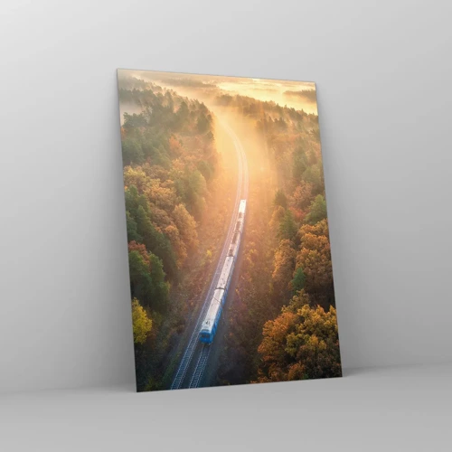 Obraz na skle - Jesenná cesta - 50x70 cm