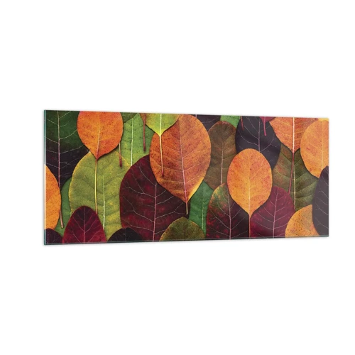 Obraz na skle - Jesenná mozaika - 100x40 cm