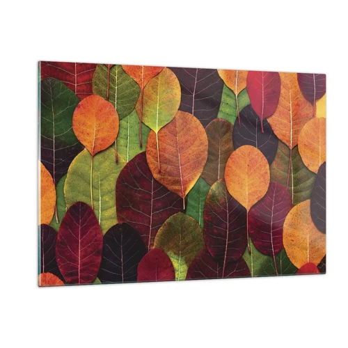 Obraz na skle - Jesenná mozaika - 120x80 cm