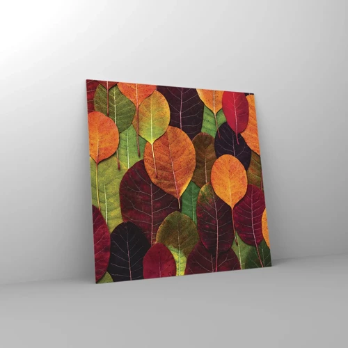Obraz na skle - Jesenná mozaika - 50x50 cm