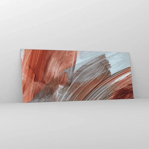 Obraz na skle - Jesenná veterná abstrakcia - 120x50 cm