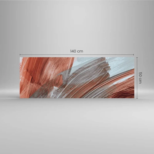 Obraz na skle - Jesenná veterná abstrakcia - 140x50 cm