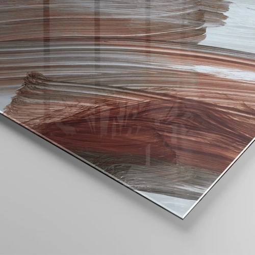 Obraz na skle - Jesenná veterná abstrakcia - 50x50 cm