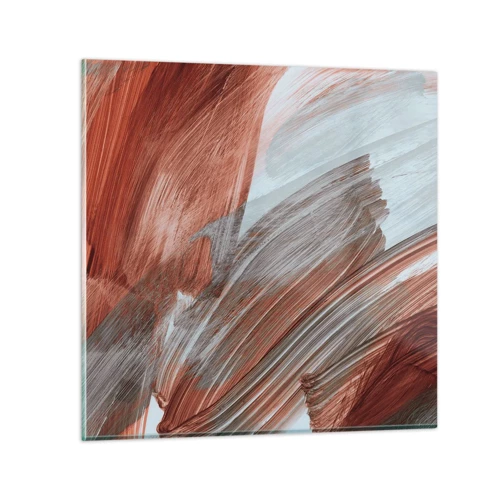 Obraz na skle - Jesenná veterná abstrakcia - 60x60 cm