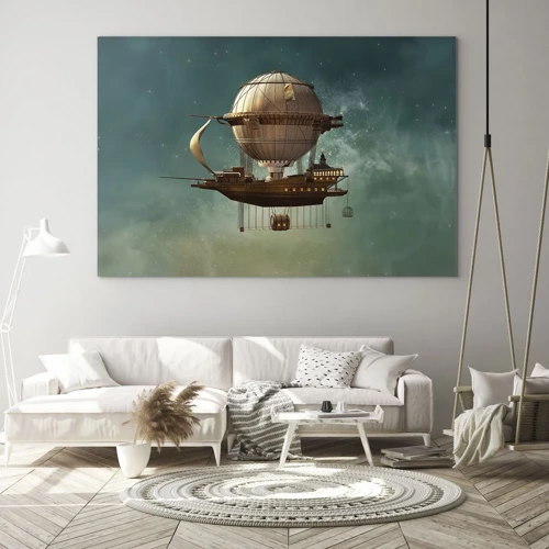 Obraz na skle - Julius Verne pozdravuje - 100x70 cm