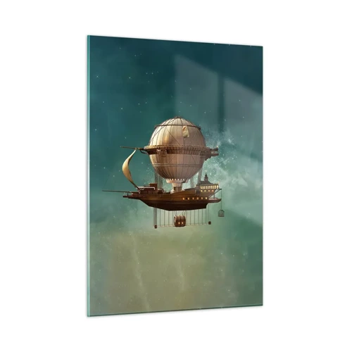 Obraz na skle - Julius Verne pozdravuje - 50x70 cm