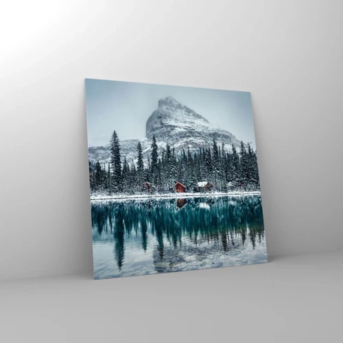 Obraz na skle - Kanadské útočisko - 30x30 cm